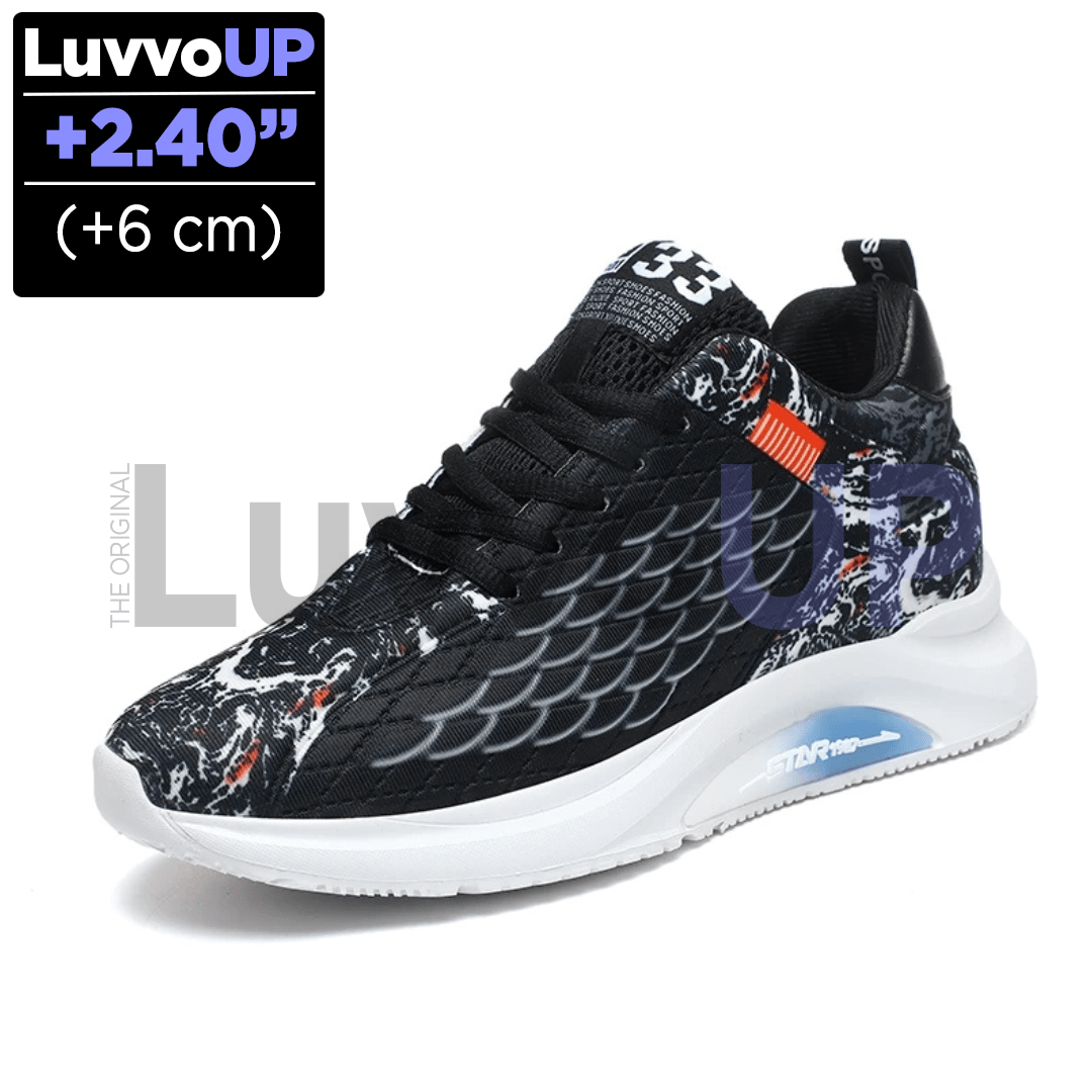 Get Luvvo Height-Increasing Shoes Black / (2.4 inches - 6 cm) / 5.5 LuvvoUP EAGLE Height-Boosting Colorful Casual Shoes