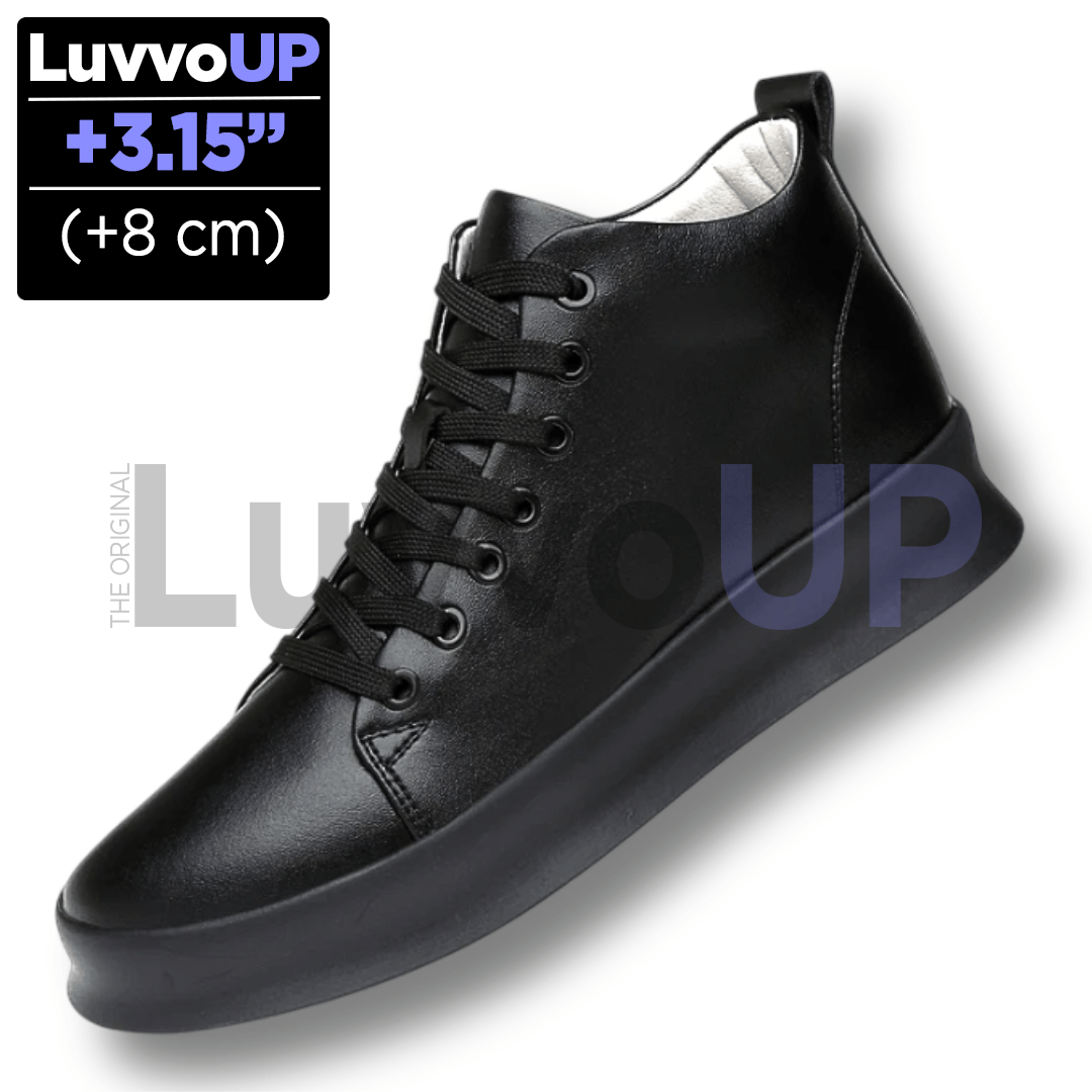 Get Luvvo Height-Increasing Shoes Black / (3.15 inches - 8 cm) / 5.5 LuvvoUP ACHILLES Height-Boosting Leather Boots