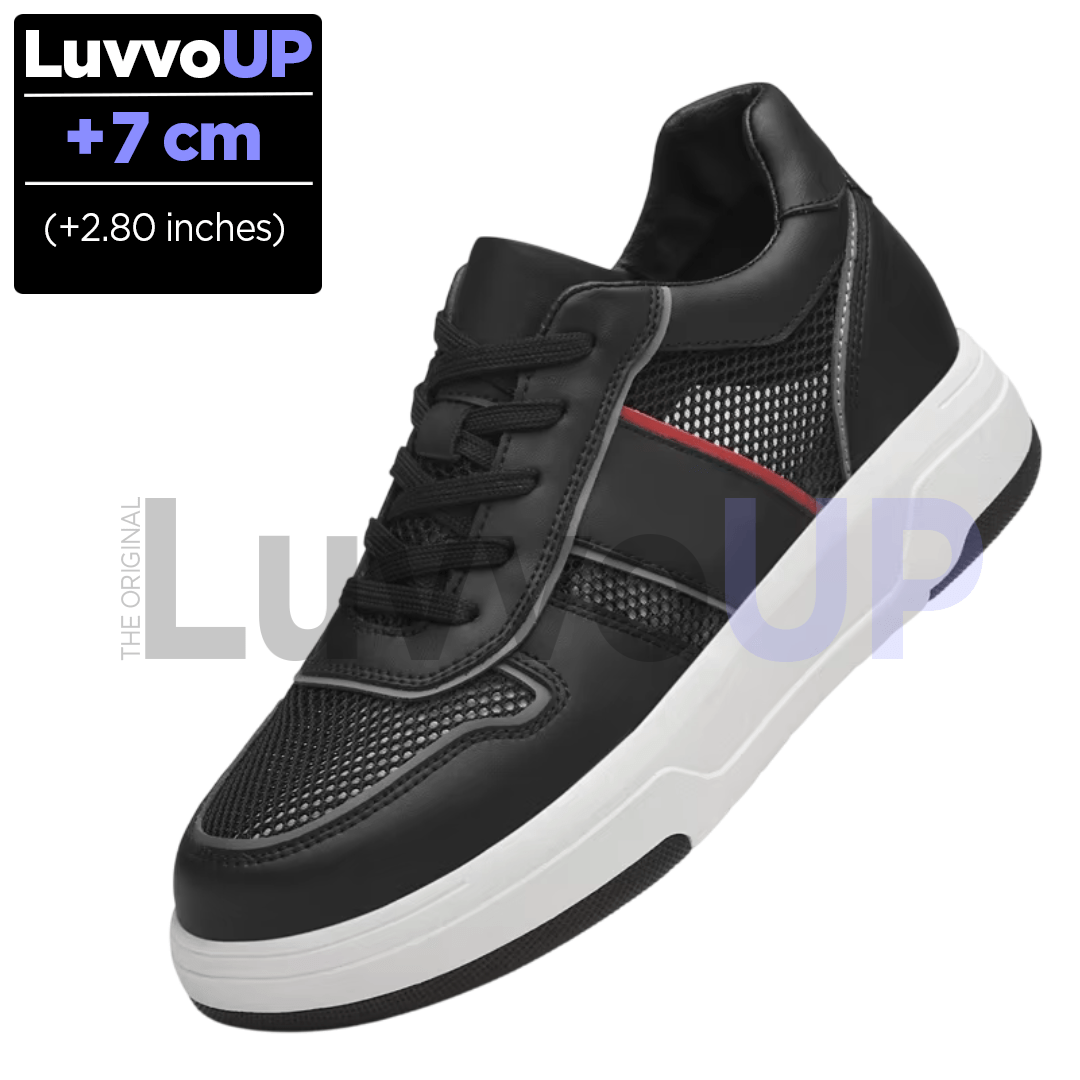 Get Luvvo Height-Increasing Shoes Black Mesh / (2.8 inches / 7 cm) / 5 LuvvoUP UPADOR Height-Boosting Sneaker