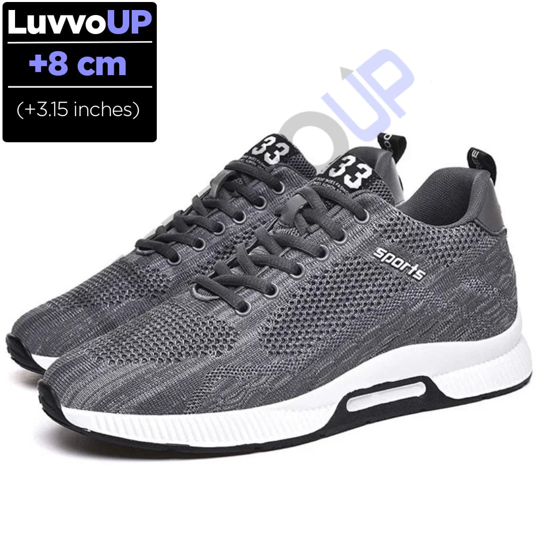 Get Luvvo Height-Increasing Shoes Gray / (3.15 inches - 8 cm) / 5.5 LuvvoUP SPORTS Height-Boosting Sport Shoes