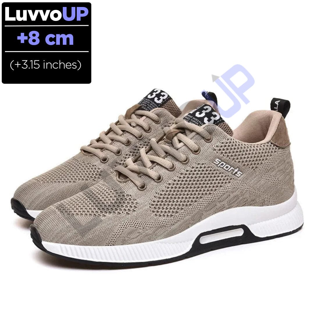 Get Luvvo Height-Increasing Shoes Khaki / (3.15 inches - 8 cm) / 5.5 LuvvoUP SPORTS Height-Boosting Sport Shoes