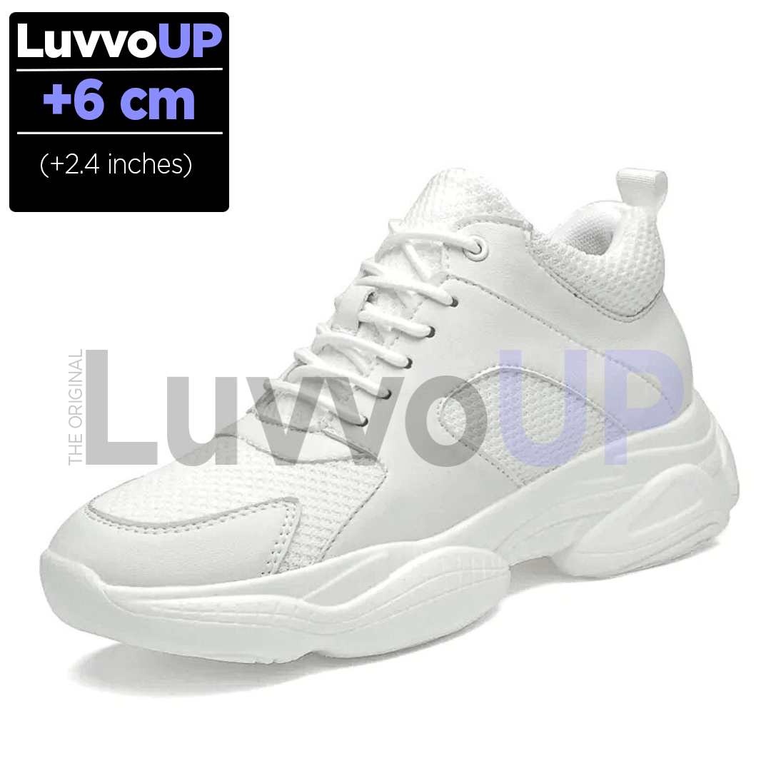 Get Luvvo Height-Increasing Shoes White / (2.4 inches - 6 cm) / 5 LuvvoUP RISEEK Height-Boosting Sport Shoes