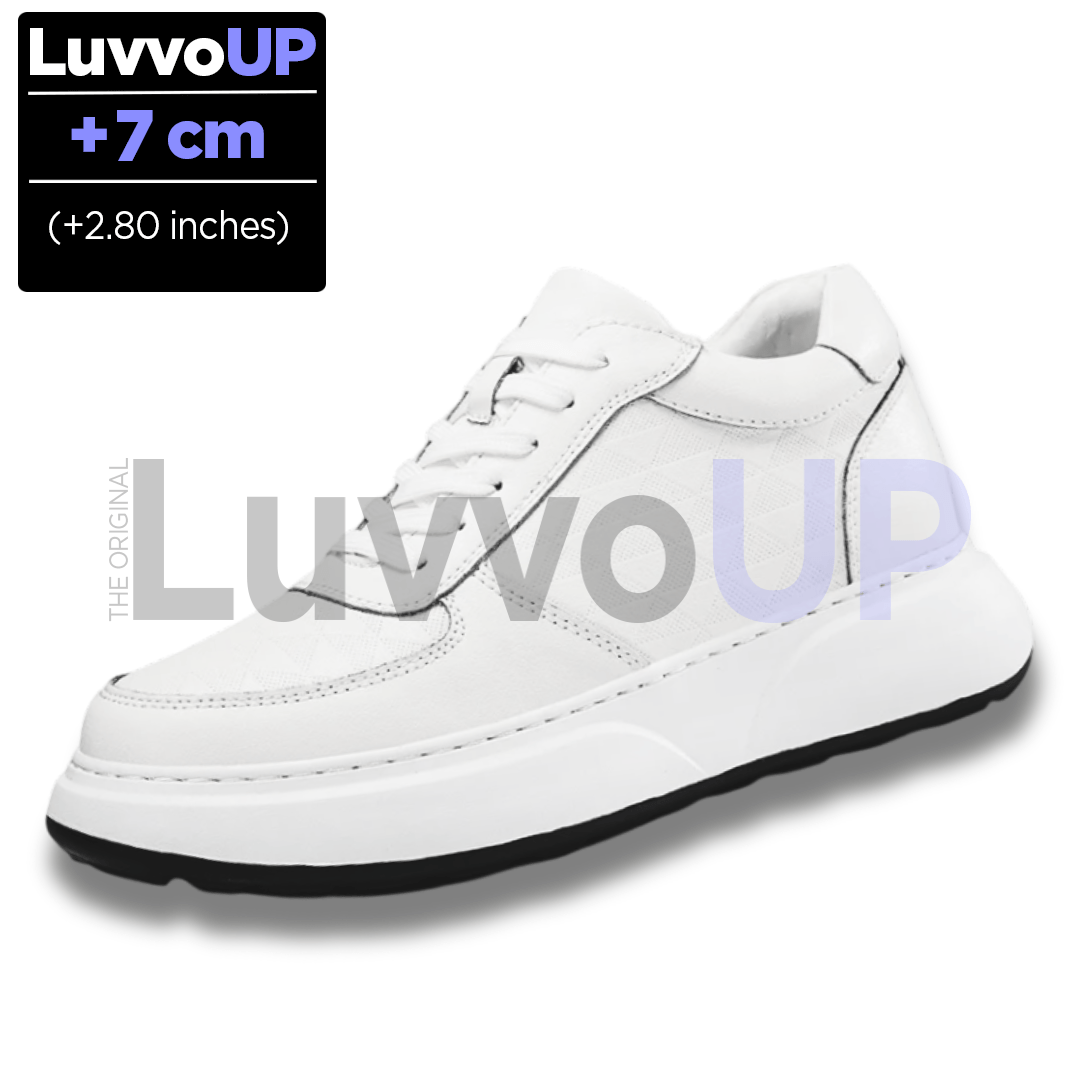 Get Luvvo Height-Increasing Shoes White / (2.8 inches / 7 cm) / 5.5 LuvvoUP LEVANTI Height-Boosting Sneaker