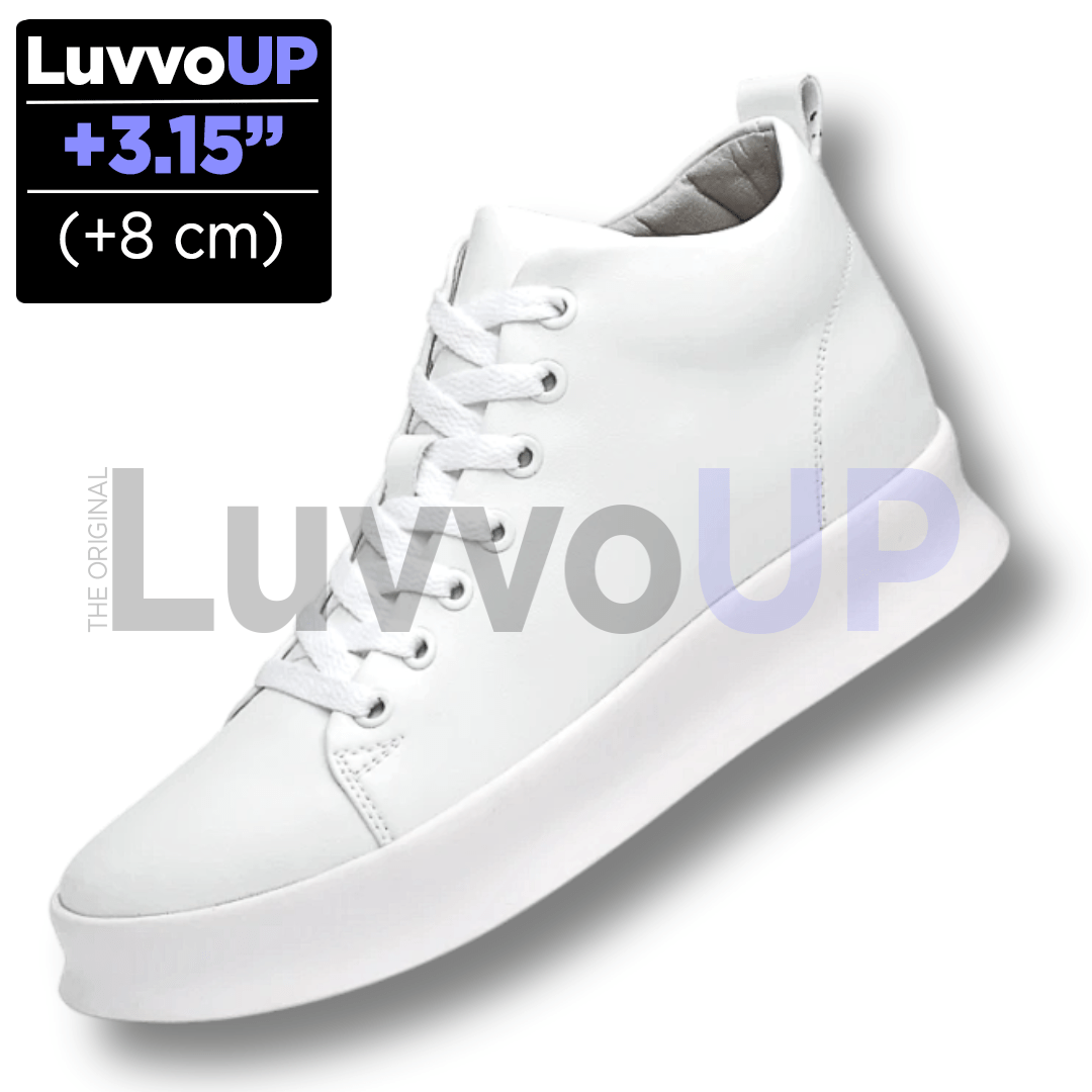 Get Luvvo Height-Increasing Shoes White / (3.15 inches - 8 cm) / 5.5 LuvvoUP ACHILLES Height-Boosting Leather Boots