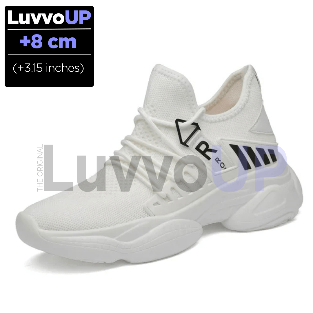Get Luvvo Height-Increasing Shoes White / (3.15 inches - 8 cm) / 5.5 LuvvoUP METRIK Height-Boosting Sport Shoes
