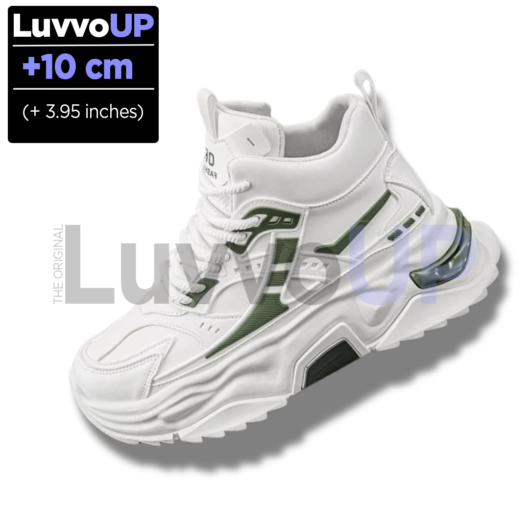 Get Luvvo Height-Increasing Shoes White&Green / (3.95 inches - 10 cm) / 6 LuvvoUP TALLIN Height-Boosting Sport Shoes