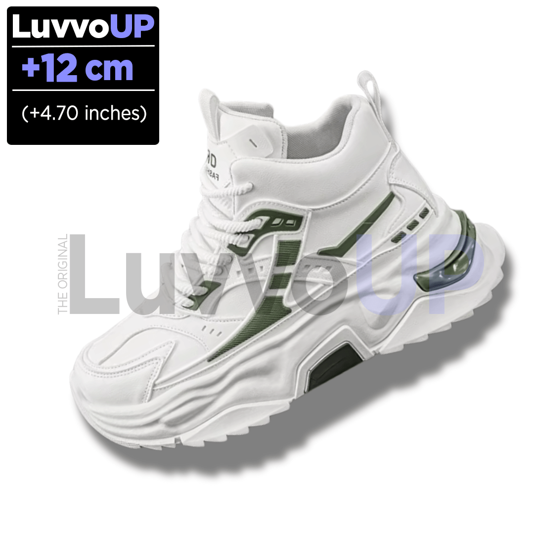 Get Luvvo Height-Increasing Shoes White&Green / (4.70 inches - 12 cm) / 6 LuvvoUP TALLIN Height-Boosting Sport Shoes