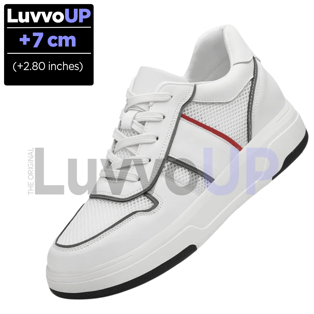 Get Luvvo Height-Increasing Shoes White Mesh / (2.8 inches / 7 cm) / 5 LuvvoUP UPADOR Height-Boosting Sneaker