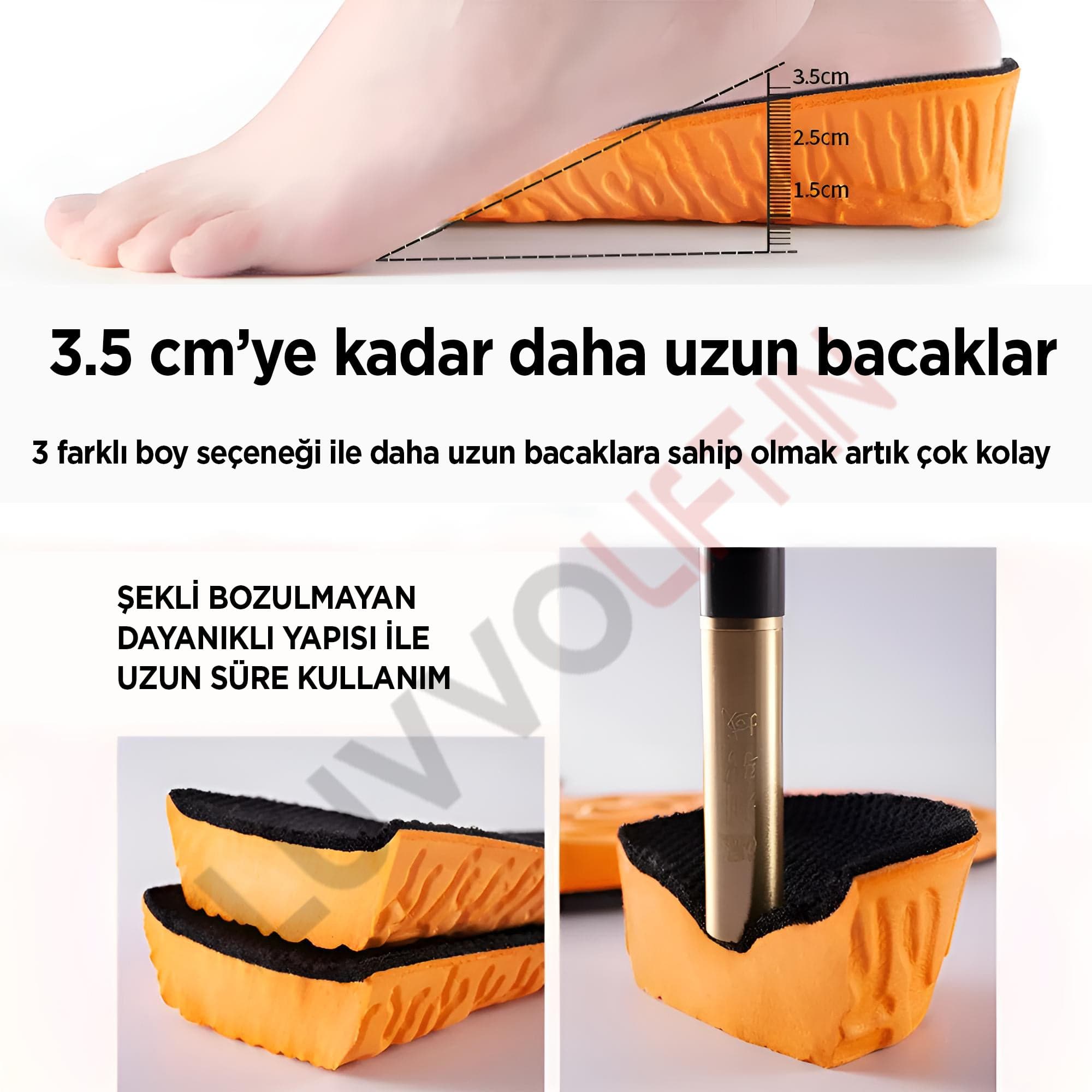 Get Luvvo LuvvoLIFT-IN Memory Foam Özellikli Spor Tabanlıkları