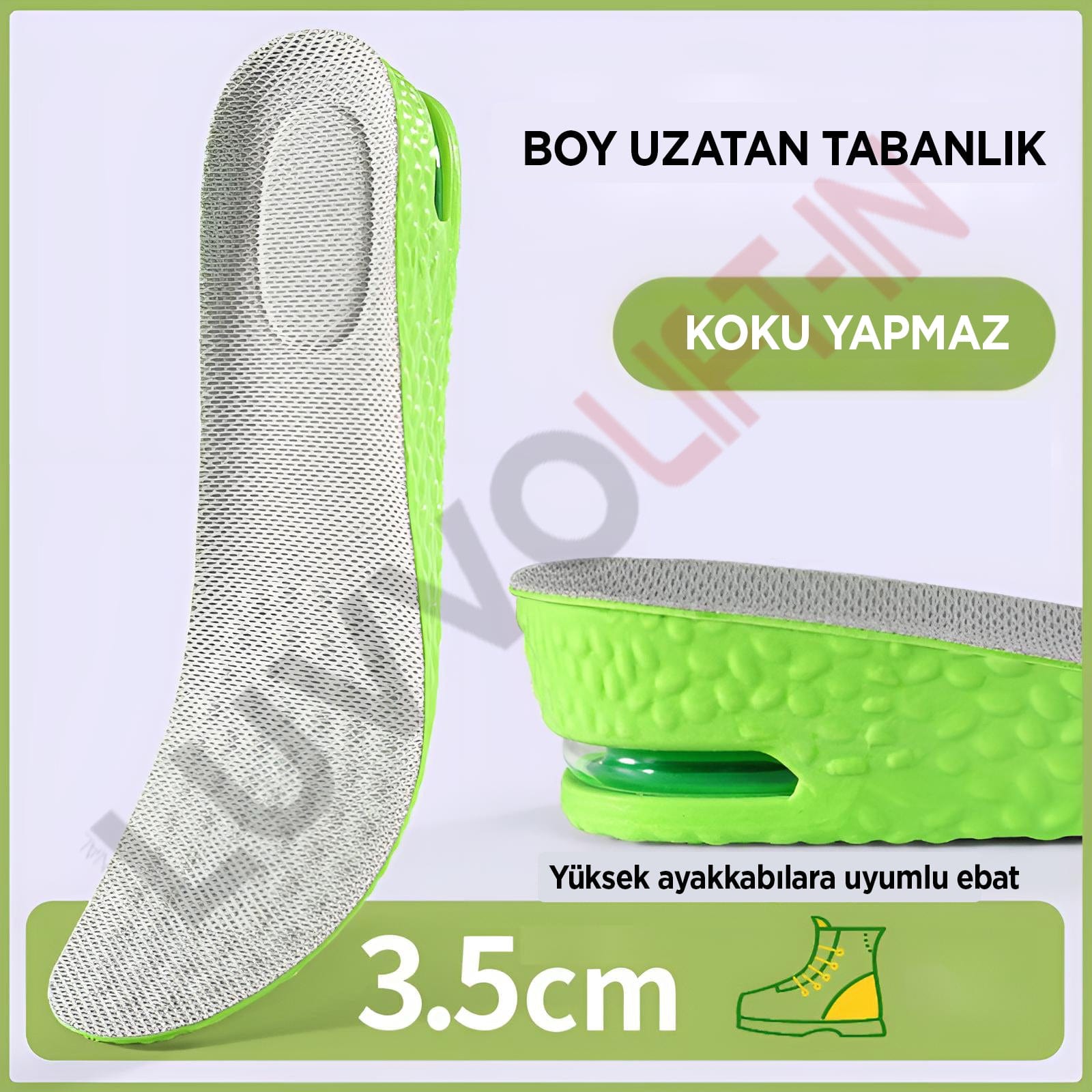Get Luvvo LuvvoLIFT-IN Spor Ayakkabılar İçin Nefes Alabilen Koku Önleyici Tabanlık