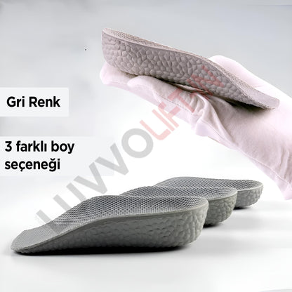 Get Luvvo Gri - 1 Çift / 1.5 cm LuvvoLIFT-IN Memory Foam Tabanlıklar