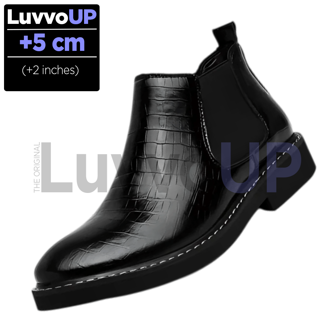 Get Luvvo Height-Increasing Shoes Black / (2 inches - 5 cm) / 6.5 LuvvoUP RAPTOR Height-Boosting Leather Boot