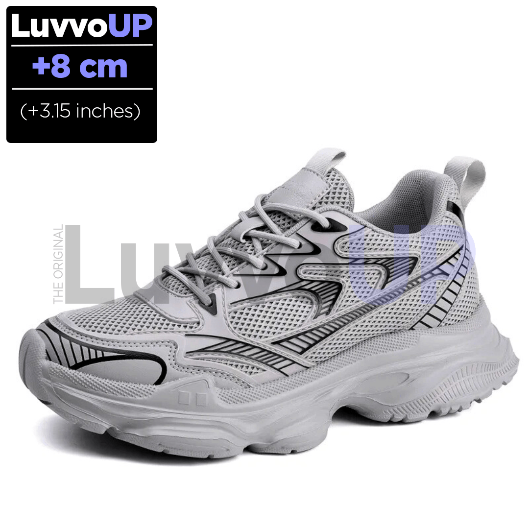 Get Luvvo Height-Increasing Shoes Gray / (3.15 inches - 8 cm) / 5.5 LuvvoUP SKYLEV Height-Boosting Sport Shoes