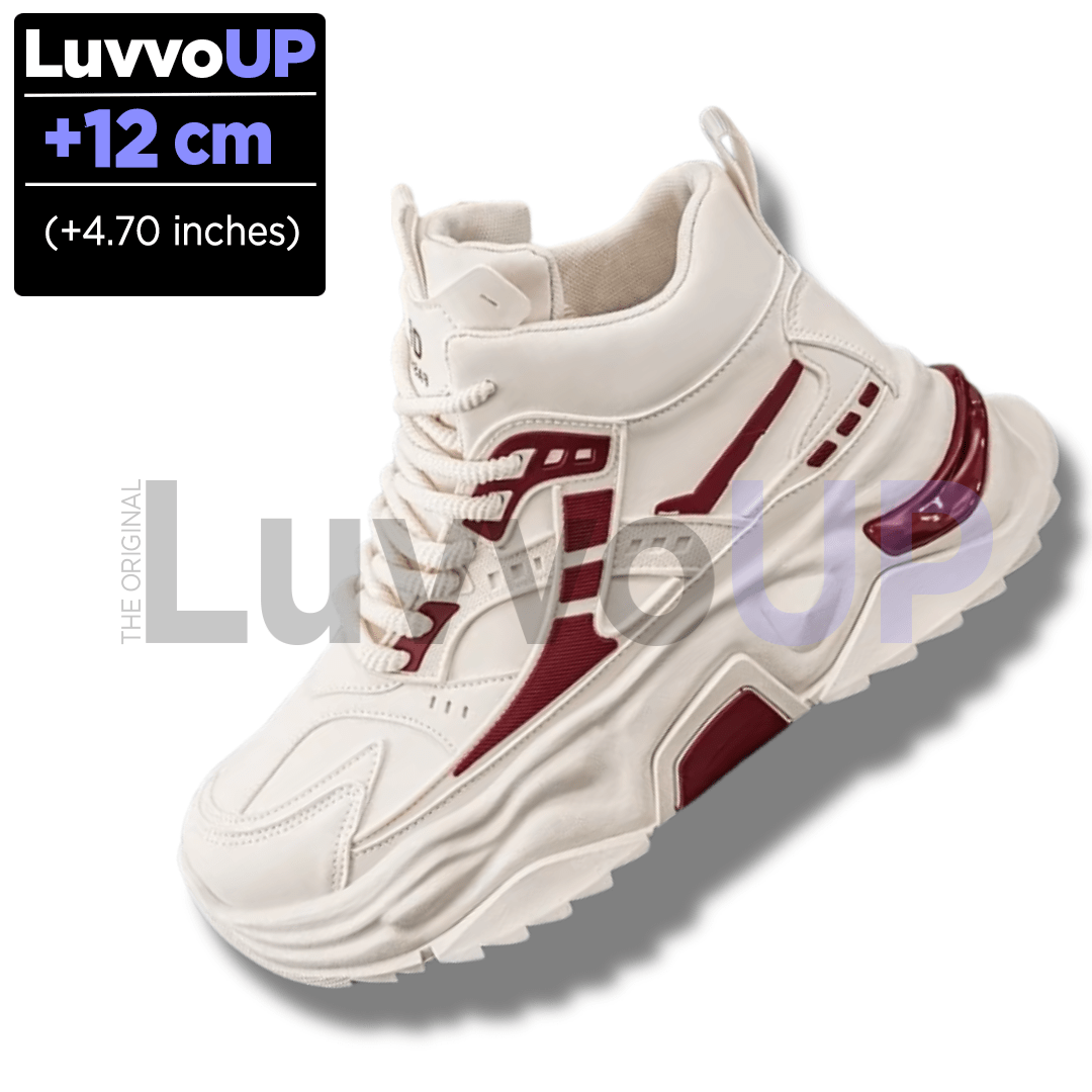 Get Luvvo Height-Increasing Shoes White&Red / (4.70 inches - 12 cm) / 6 LuvvoUP TALLIN Height-Boosting Sport Shoes