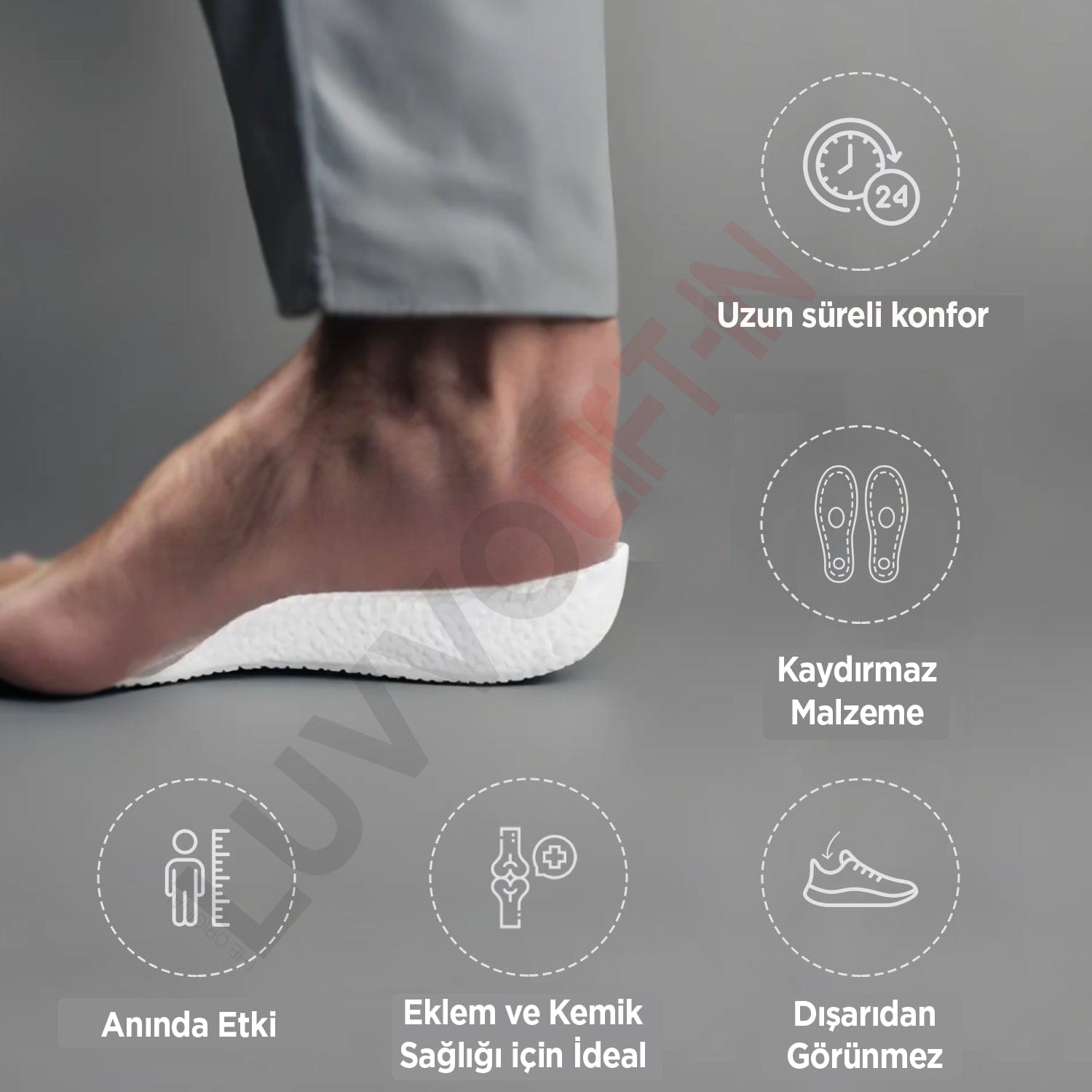 Get Luvvo LuvvoLIFT-IN Ortopedik Boy Yükseltici Tabanlık 1.0 (Spor Ayakkabı Versiyonu)