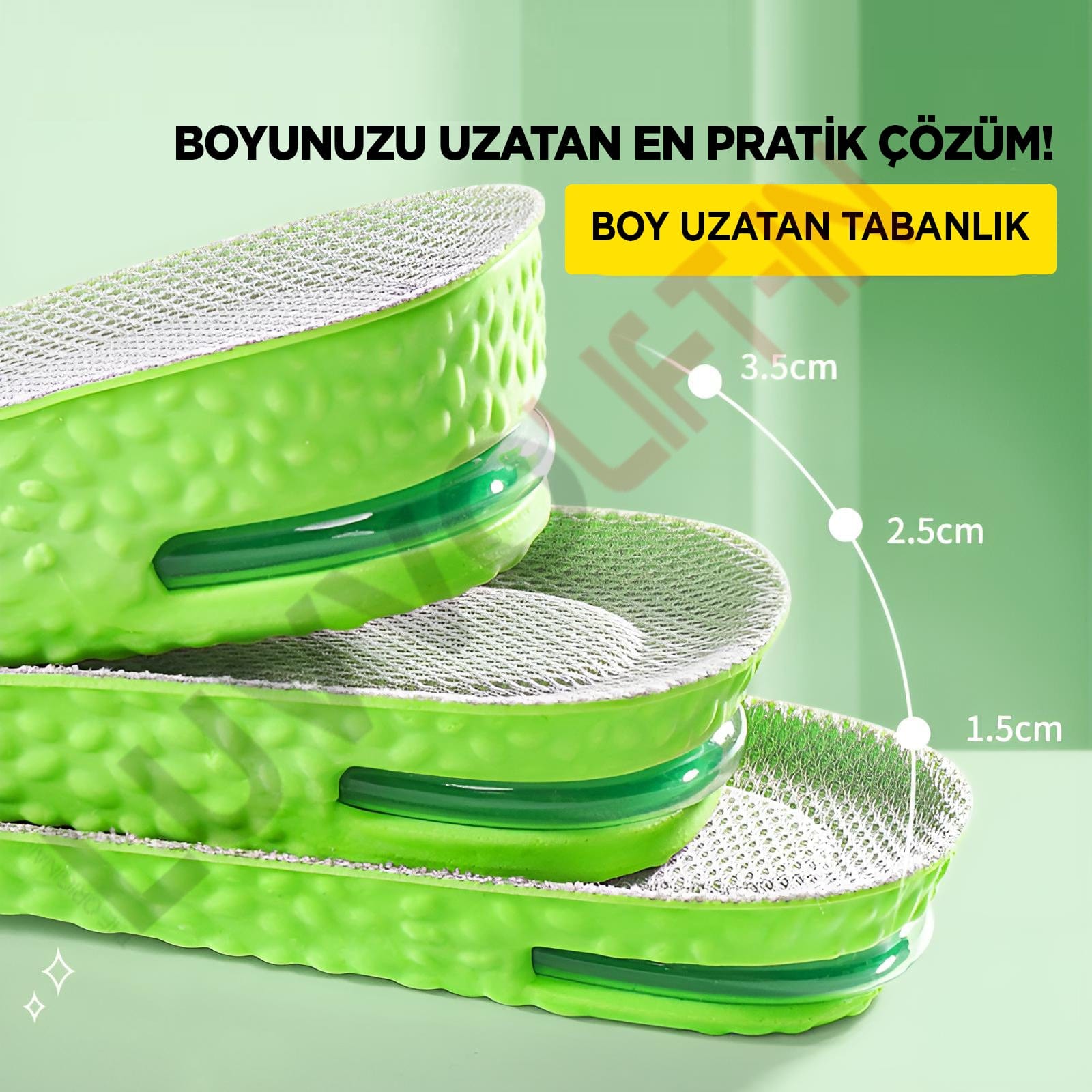 Get Luvvo LuvvoLIFT-IN Spor Ayakkabılar İçin Nefes Alabilen Koku Önleyici Tabanlık